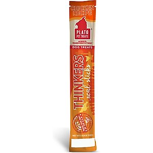 Plato Thinkers Chicken Recipe Single Dog Treat, 1 count