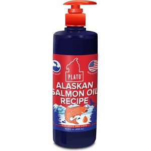 Plato Wild Alaskan Salmon Oil Dog & Cat Supplement, 15.5-fl oz bottle