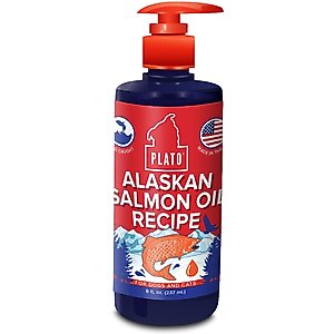 Plato Wild Alaskan Salmon Oil Dog & Cat Supplement, 8-fl oz bottle