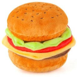 P.L.A.Y. Pet Lifestyle and You American Classic Burger Plush Squeaky Dog Toy, X-Small