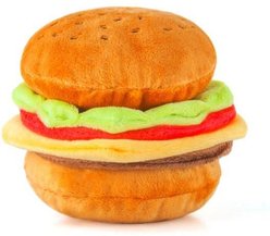 P.L.A.Y. Pet Lifestyle and You American Classic Burger Plush Squeaky Dog Toy, X-Small slide 2 of 4