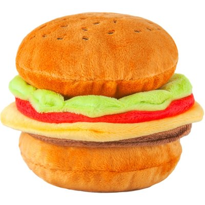 P.L.A.Y. Pet Lifestyle and You P.L.A.Y. Pet Lifestyle and You American Classic Food Burger Squeaky Plush Dog Toy