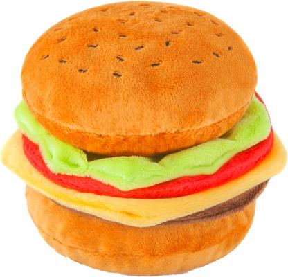 Show full view: P.L.A.Y. Pet Lifestyle and You American Classic Food Burger Squeaky Plush Dog Toy slide 2 of 11