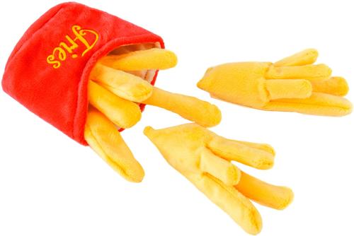 Show full view: P.L.A.Y. Pet Lifestyle and You American Classic Food French Fries Squeaky Plush Dog Toy slide 3 of 6