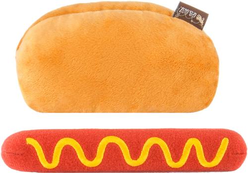 Show full view: P.L.A.Y. Pet Lifestyle and You American Classic Food Hot Dog Squeaky Plush Dog Toy slide 2 of 7