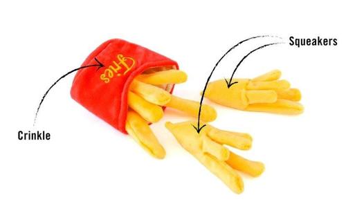 Show full view: P.L.A.Y. Pet Lifestyle and You American Classic French Fries Plush Squeaky Dog Toy, X-Small slide 3 of 5