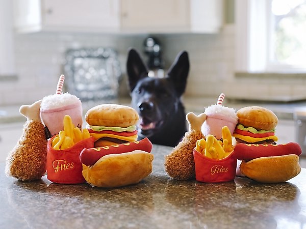 Show full view: P.L.A.Y. Pet Lifestyle and You American Classic Mini Squeaky Dog Toy, 5 count slide 2 of 8