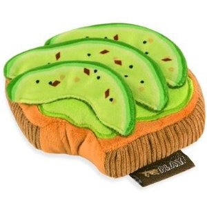 P.L.A.Y. Pet Lifestyle and You Barking Brunch Avodoggo Toast Plush Squeaky Dog Toy, X-Small