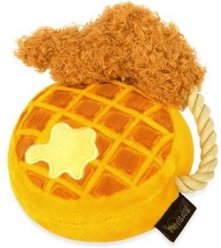 P.L.A.Y. Pet Lifestyle and You Barking Brunch Chicken And Woffles Plush Squeaky Dog Toy