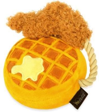 Show full view: P.L.A.Y. Pet Lifestyle and You Barking Brunch Chicken And Woffles Plush Squeaky Dog Toy slide 1 of 5