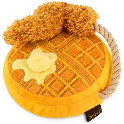 P.L.A.Y. Pet Lifestyle and You P.L.A.Y. Pet Lifestyle and You Barking Brunch Collection, Chicken And Woofles Plush Squeaky Dog Toy