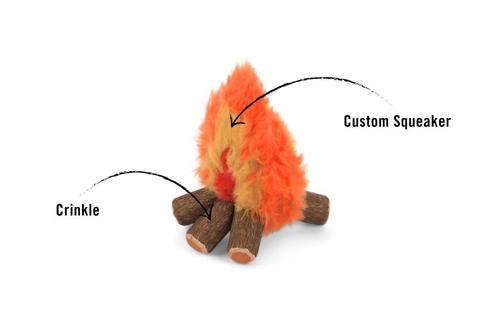 Show full view: P.L.A.Y. Pet Lifestyle and You Camp Corbin Collection Cozy Campfire Plush Squeaky Dog Toy slide 6 of 10