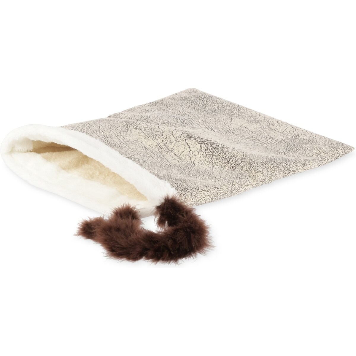 P.L.A.Y. Pet Lifestyle and You Crinkle Sack Cat Bed, Small, Savannah Ash Grey