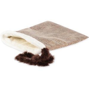P.L.A.Y. Pet Lifestyle and You Crinkle Sack Cat Bed, Small, Savannah Sepia