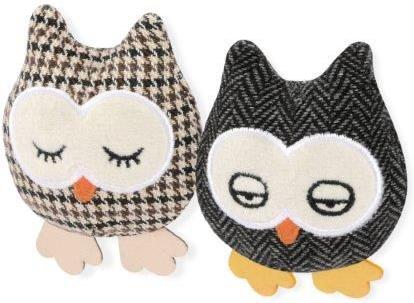 Show full view: P.L.A.Y. Pet Lifestyle and You Feline Frenzy Hootiful Owls Plush Squeaky Cat Toy slide 3 of 6