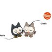 Show in main carousel: P.L.A.Y. Pet Lifestyle and You Feline Frenzy Hootiful Owls Plush Squeaky Cat Toy slide 4 of 6