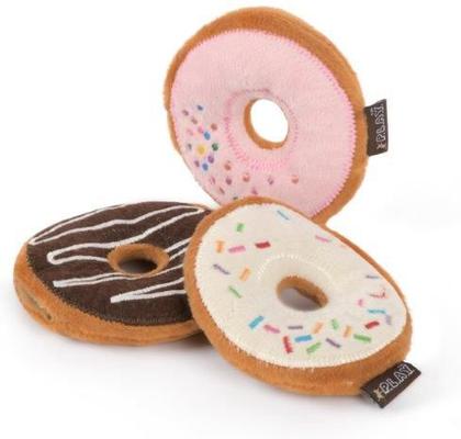 Show full view: P.L.A.Y. Pet Lifestyle and You Feline Frenzy Kitty Kreme Doughnuts Plush Squeaky Cat Toy slide 3 of 6