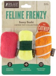 P.L.A.Y. Pet Lifestyle and You Feline Frenzy Sassy Sushi Plush Squeaky Cat Toy