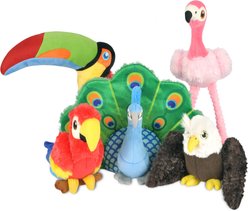 P.L.A.Y. Pet Lifestyle and You Fetching Flock Squeaky Dog Toy, 5 count