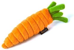 P.L.A.Y. Pet Lifestyle and You Garden Fresh Carrot Plush Squeaky Dog Toy, X-Small