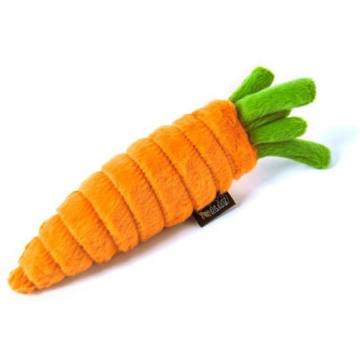 P.L.A.Y. Pet Lifestyle and You Garden Fresh Carrot Plush Squeaky Dog Toy, X-Small
