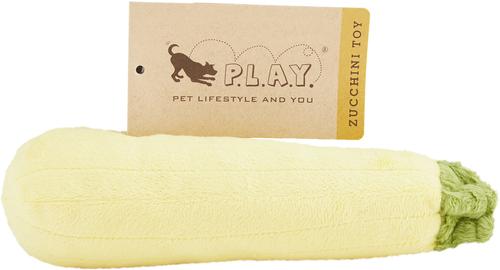 Show full view: P.L.A.Y. Pet Lifestyle and You Garden Fresh Zucchini Squeaky Plush Dog Toy slide 4 of 8