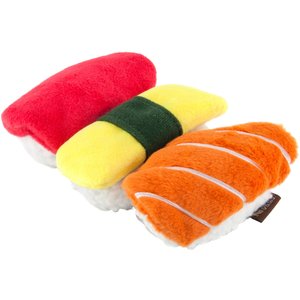 P.L.A.Y. Pet Lifestyle and You International Classic Food Sushi Squeaky Plush Dog Toy