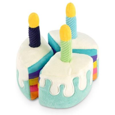 P.L.A.Y. Pet Lifestyle and You P.L.A.Y. Pet Lifestyle and You Party Time Collection Boneappetite Cake Plush Squeaky Dog Toy