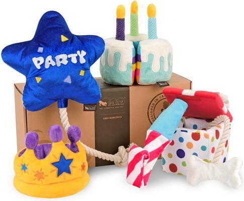 Show full view: P.L.A.Y. Pet Lifestyle and You Party Time Collection Squeaky Dog Toy, 5 count slide 2 of 9