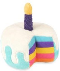 P.L.A.Y. Pet Lifestyle and You Party Time Mini Cake Plush Squeaky Dog Toy, X-Small