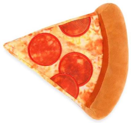 Show full view: P.L.A.Y. Pet Lifestyle and You Snack Attack Collection Puppyroni Pizza Plush Squeaky Dog Toy slide 2 of 7
