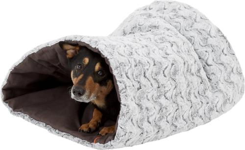 Show full view: P.L.A.Y. Pet Lifestyle and You Snuggle Covered/Bolster Cat & Dog Bed, Husky Gray, Large slide 6 of 12