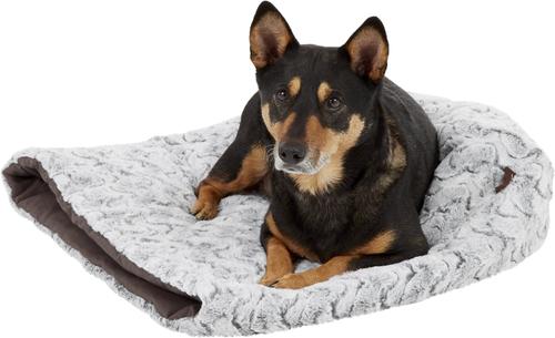 Show full view: P.L.A.Y. Pet Lifestyle and You Snuggle Covered/Bolster Cat & Dog Bed, Husky Gray, Large slide 8 of 12