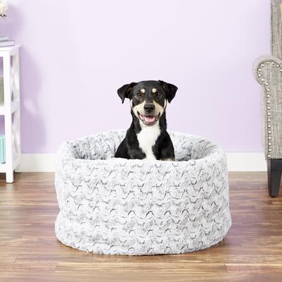 Show full view: P.L.A.Y. Pet Lifestyle and You Snuggle Covered/Bolster Cat & Dog Bed, Husky Gray, X-Large slide 4 of 12