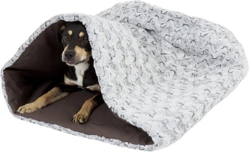 Show full view: P.L.A.Y. Pet Lifestyle and You Snuggle Covered/Bolster Cat & Dog Bed, Husky Gray, X-Large slide 6 of 12