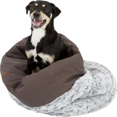 Show full view: P.L.A.Y. Pet Lifestyle and You Snuggle Covered/Bolster Cat & Dog Bed, Husky Gray, X-Large slide 7 of 12