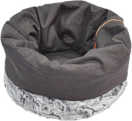 Show full view: P.L.A.Y. Pet Lifestyle and You Snuggle Covered/Bolster Cat & Dog Bed, Husky Gray, X-Large slide 9 of 12