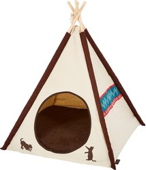 P.L.A.Y. Pet Lifestyle and You Teepee Tent Covered Cat & Dog Bed, Classic Eggshell slide 2 of 5