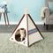 Show in main carousel: P.L.A.Y. Pet Lifestyle and You Teepee Tent Covered Cat & Dog Bed, Classic Eggshell slide 3 of 7