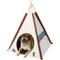 Show in main carousel: P.L.A.Y. Pet Lifestyle and You Teepee Tent Covered Cat & Dog Bed, Classic Eggshell slide 4 of 7