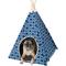 Show in main carousel: P.L.A.Y. Pet Lifestyle and You Teepee Tent Covered Cat & Dog Bed, Moroccan Navy slide 4 of 7