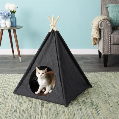 Show full view: P.L.A.Y. Pet Lifestyle and You Teepee Tent Covered Cat & Dog Bed, Urban Denim slide 4 of 8