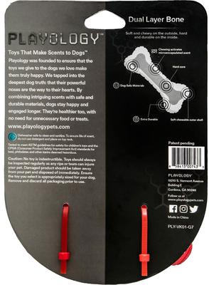 Show full view: Playology All Natural Squeaky Chew Ball, Medium/Large, Beef Scented + Dual Layer Bone Dog Toy, Medium, Beef Scented slide 7 of 10