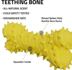 Playology Chicken Scented Young & Active Teething Bone Dog Toy, Jumbo slide 2 of 6