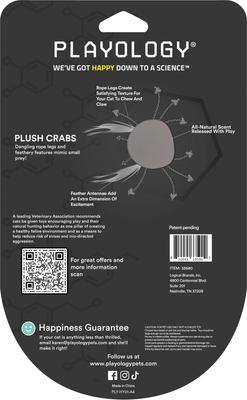 Show full view: Playology Crabs Plush Cat Toy with Catnip & Feather, 2 count slide 5 of 7