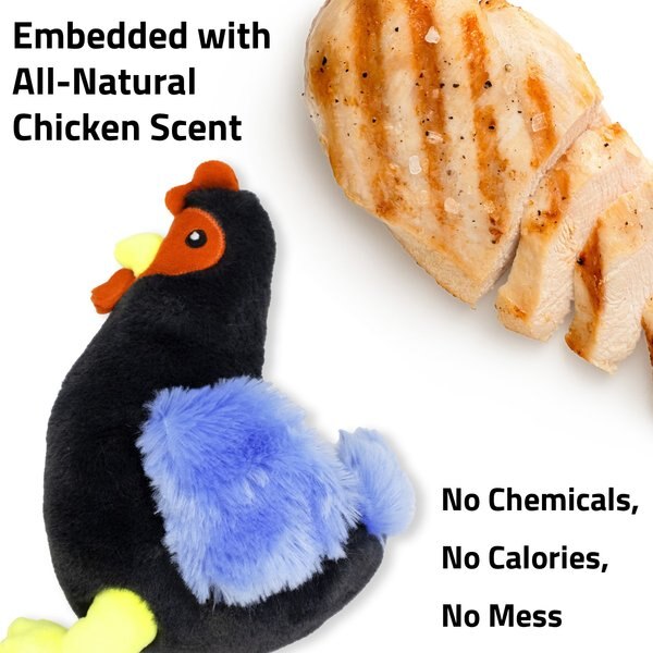 Playology Chicken Scented Hen Plush Clucking Dog Toy