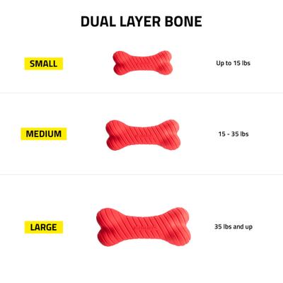 Show full view: Playology Scented Dual Layer Bone Dog Toy, Medium, 2 count, Beef slide 5 of 10