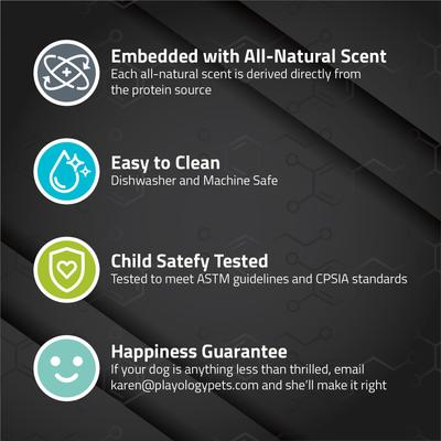 Show full view: Playology Peanut Butter Scented Squeaky Chew Ball Dog Toy, Medium, 2 count slide 5 of 10