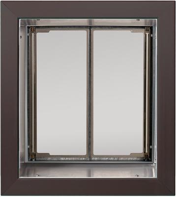 Show full view: PlexiDor Performance Pet Doors Dog Door Wall Installation, Bronze, Medium slide 1 of 11