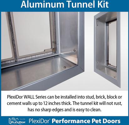 Show full view: PlexiDor Performance Pet Doors Dog Door Wall Installation, Bronze, Medium slide 3 of 11